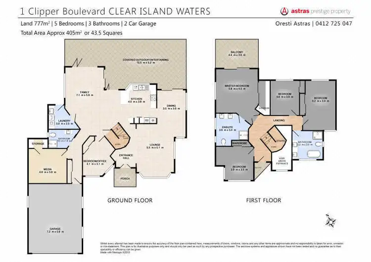 Floorplan of Homely house listing, 1 Clipper Boulevard, Clear Island Waters QLD 4226