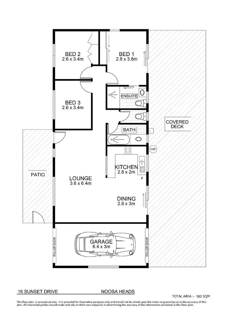 Floorplan of Homely house listing, 16 Sunset Drive, Noosa Heads QLD 4567