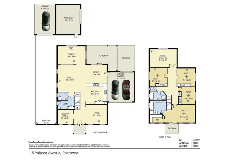 Floorplan of Homely house listing, 15 Yalpara Avenue, Rostrevor SA 5073