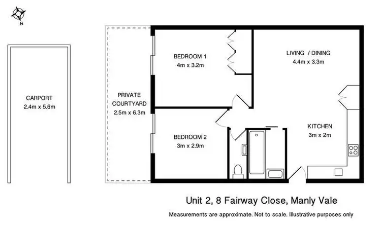 Floorplan of Homely unit listing, 2/8 Fairway Close, Manly Vale NSW 2093