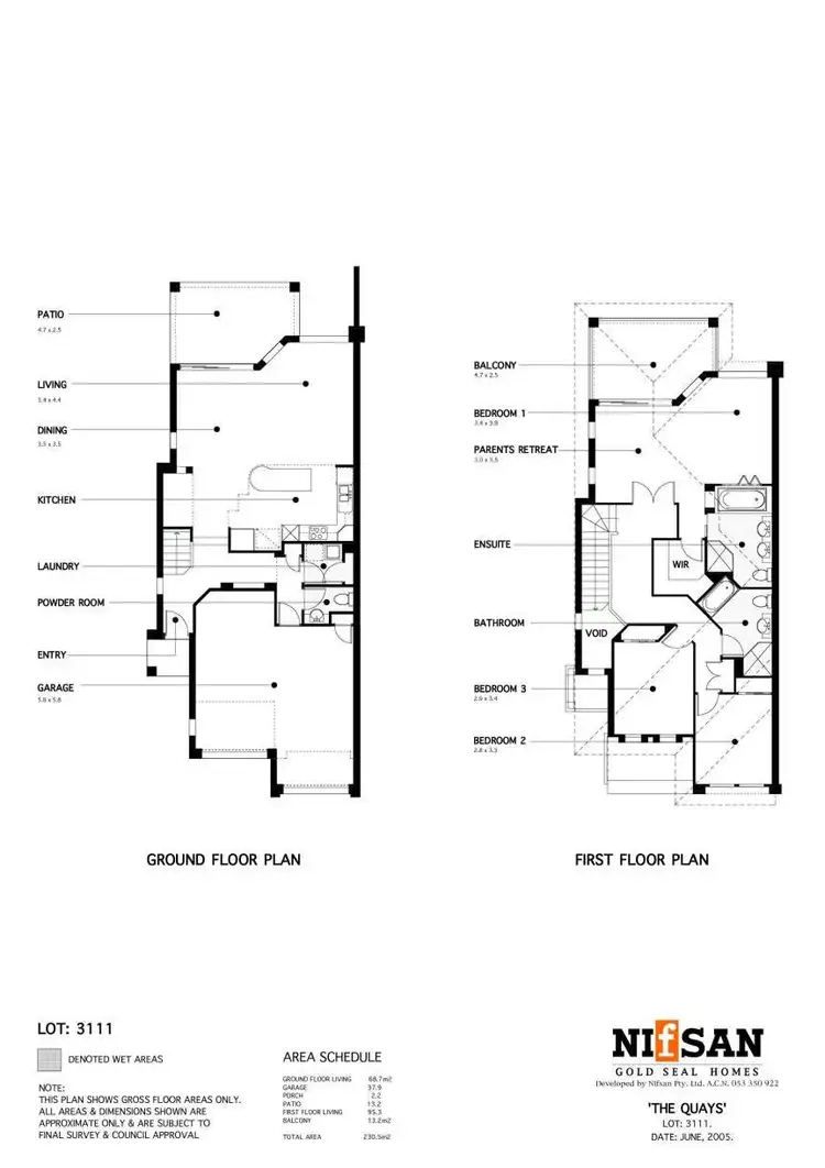 Floorplan of Homely townhouse listing, 3067 Quay South Drive, Carrara QLD 4211