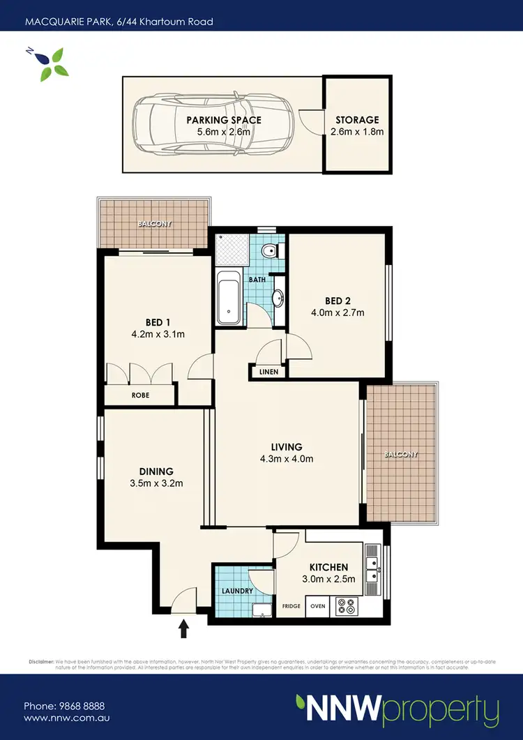 Floorplan of Homely apartment listing, 6/44 Khartoum Road, Macquarie Park NSW 2113