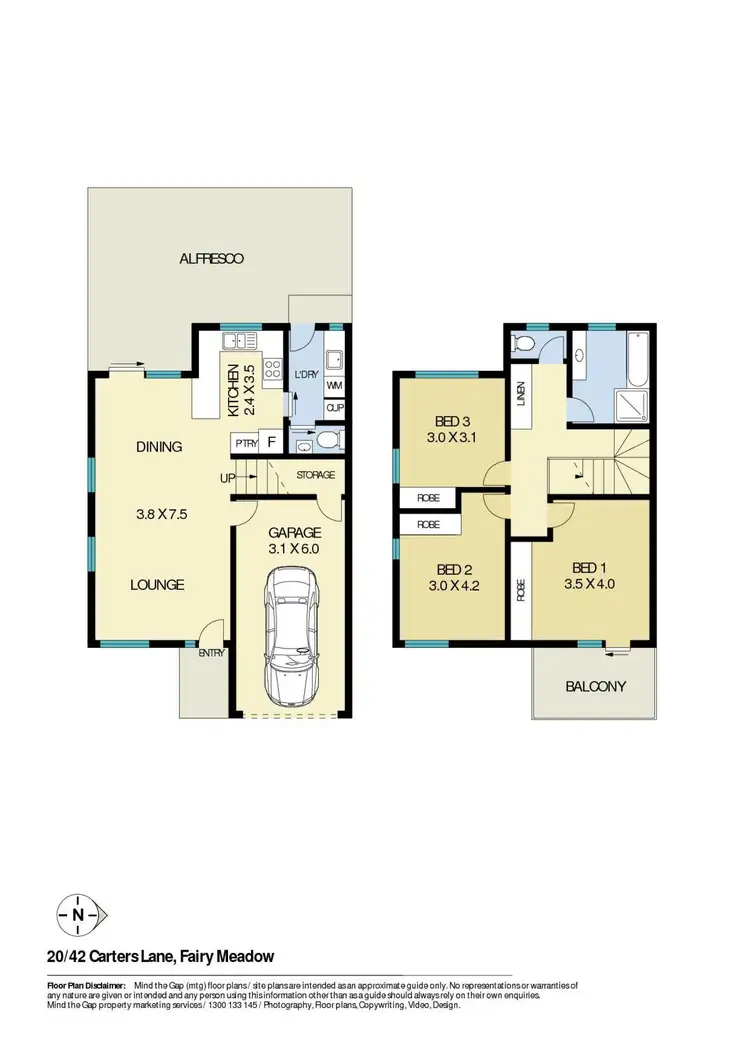 Floorplan of Homely townhouse listing, 20/42 Carters Lane, Fairy Meadow NSW 2519