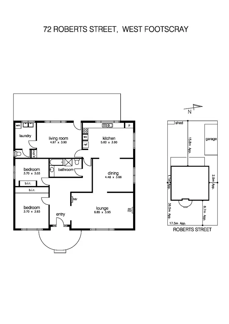 Floorplan of Homely house listing, 72 Roberts Street, West Footscray VIC 3012