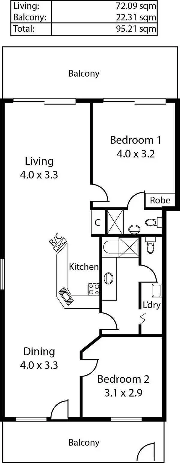 Floorplan of Homely apartment listing, 8/5 South Esplanade, Glenelg SA 5045
