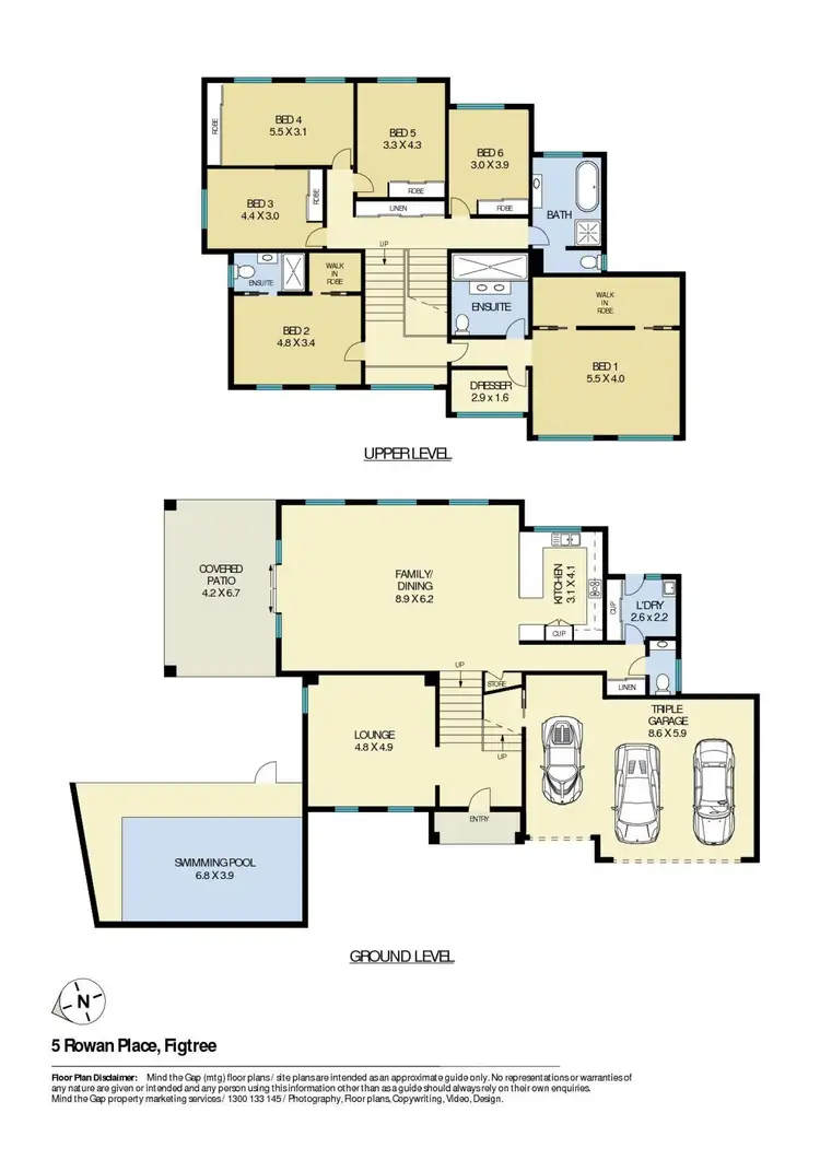 Floorplan of Homely house listing, 5 Rowan Place, Figtree NSW 2525