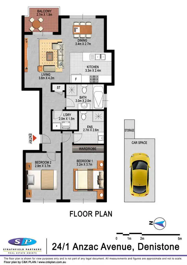 Floorplan of Homely apartment listing, 24/1 Anzac Avenue, Denistone NSW 2114