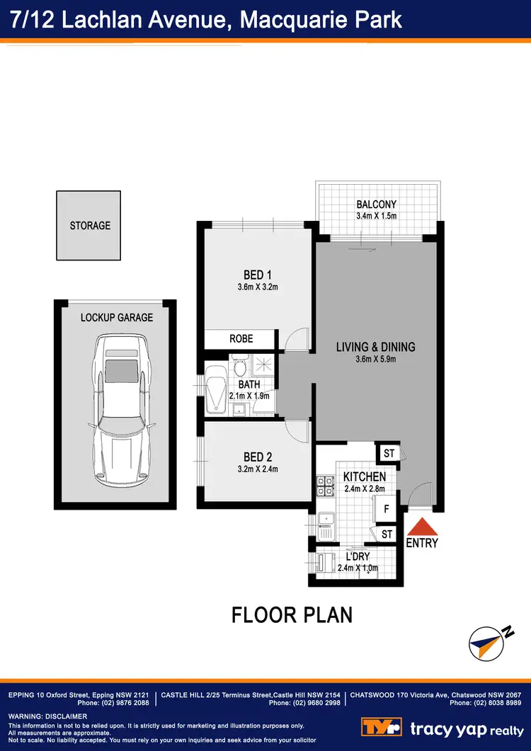 Floorplan of Homely apartment listing, 7/12 Lachlan Avenue, Macquarie Park NSW 2113