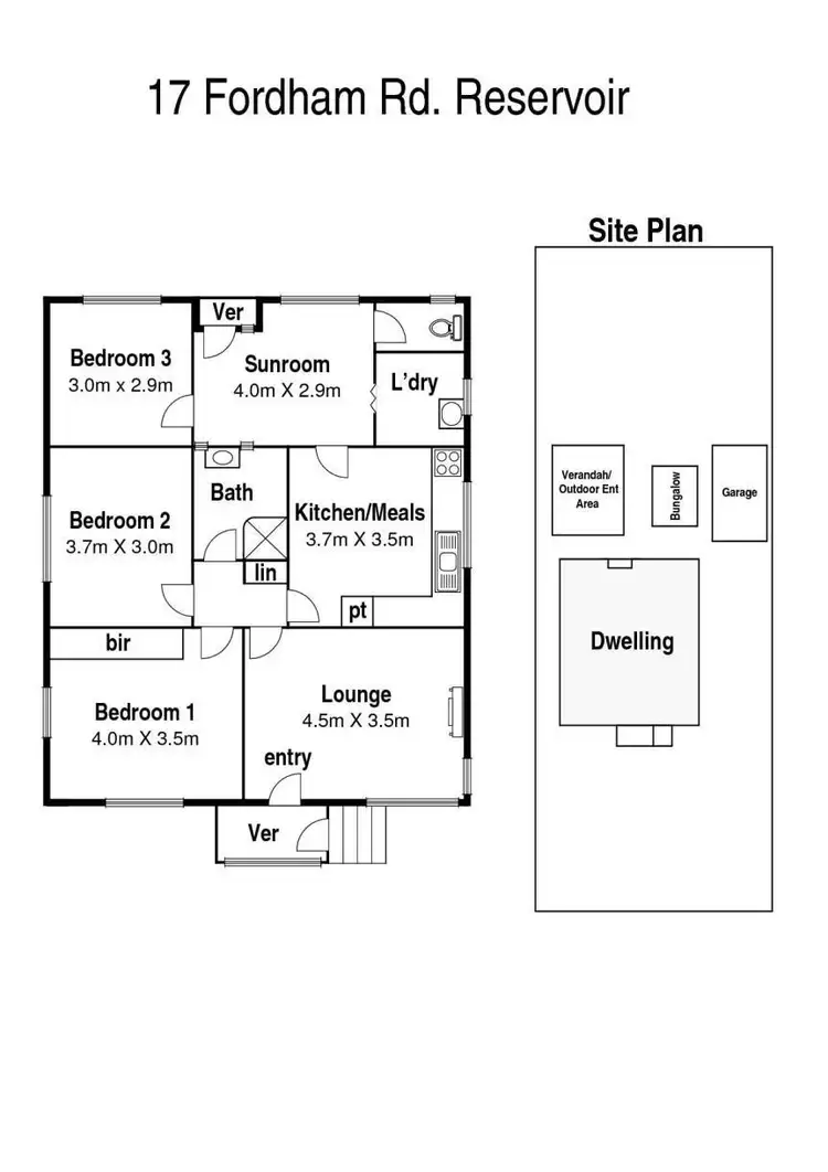 Floorplan of Homely house listing, 17 Fordham Road, Reservoir VIC 3073