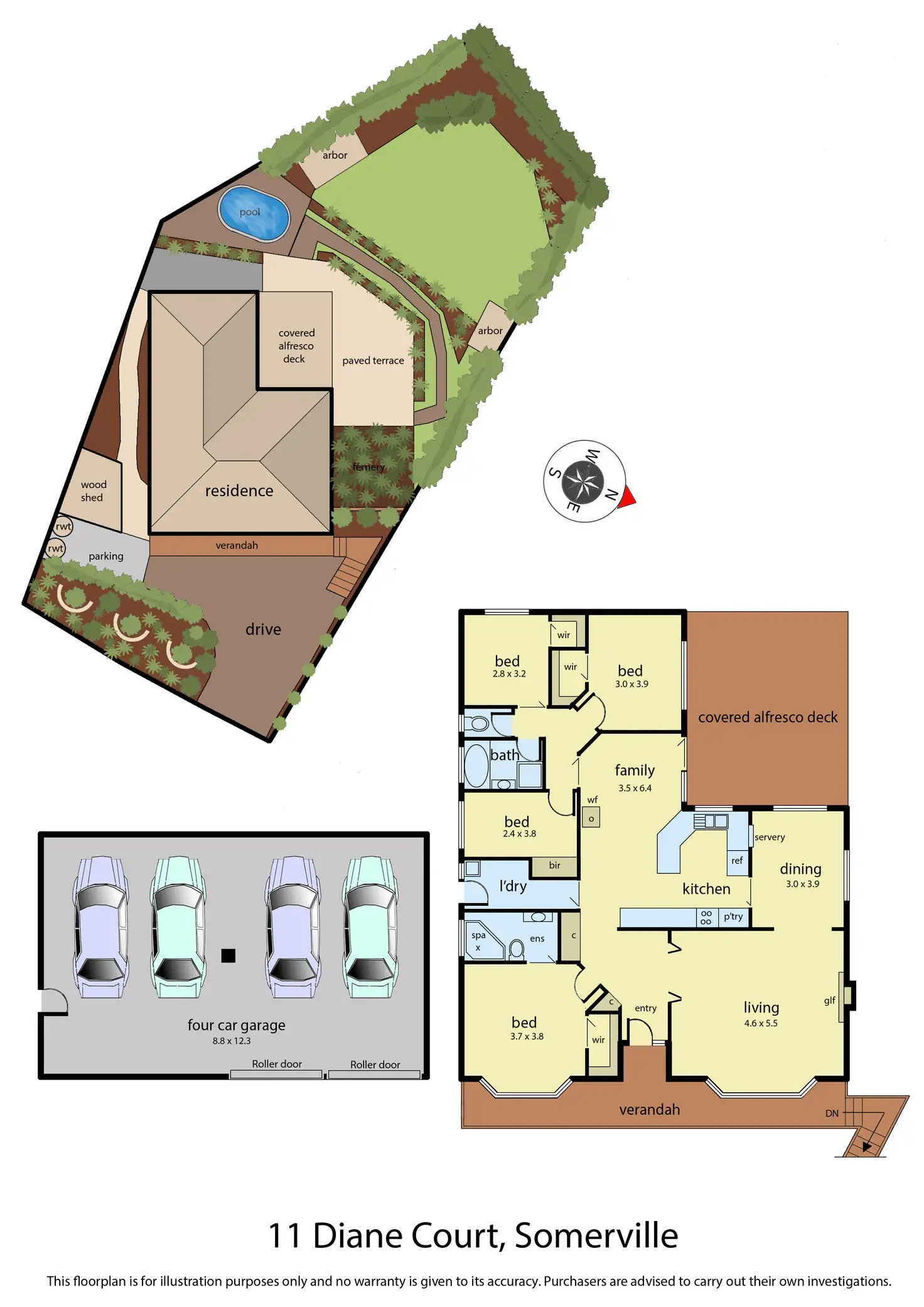 Floorplan of Homely house listing, 11 Diane Court, Somerville VIC 3912