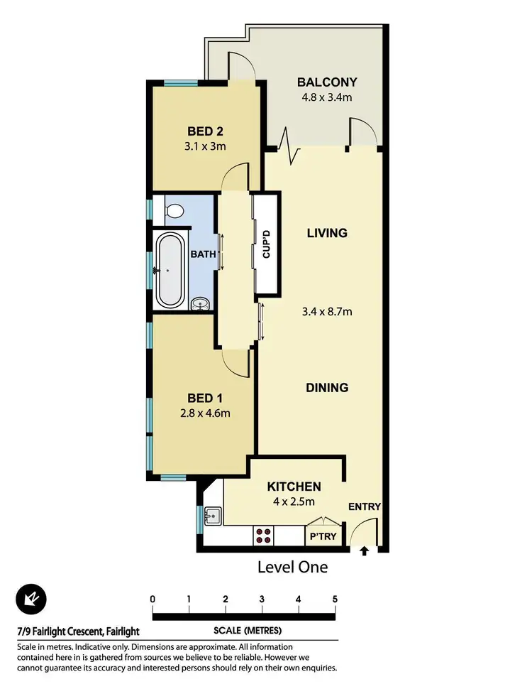 Floorplan of Homely apartment listing, 7/9 Fairlight Crescent, Fairlight NSW 2094
