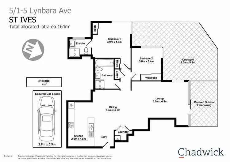 Floorplan of Homely apartment listing, 5/1-5 Lynbara Avenue, St Ives NSW 2075