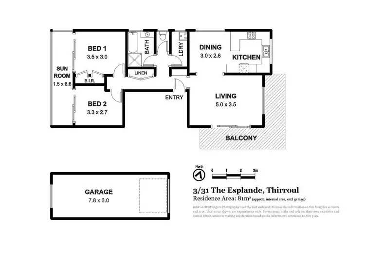 Floorplan of Homely unit listing, 3/31 The Esplanade, Thirroul NSW 2515