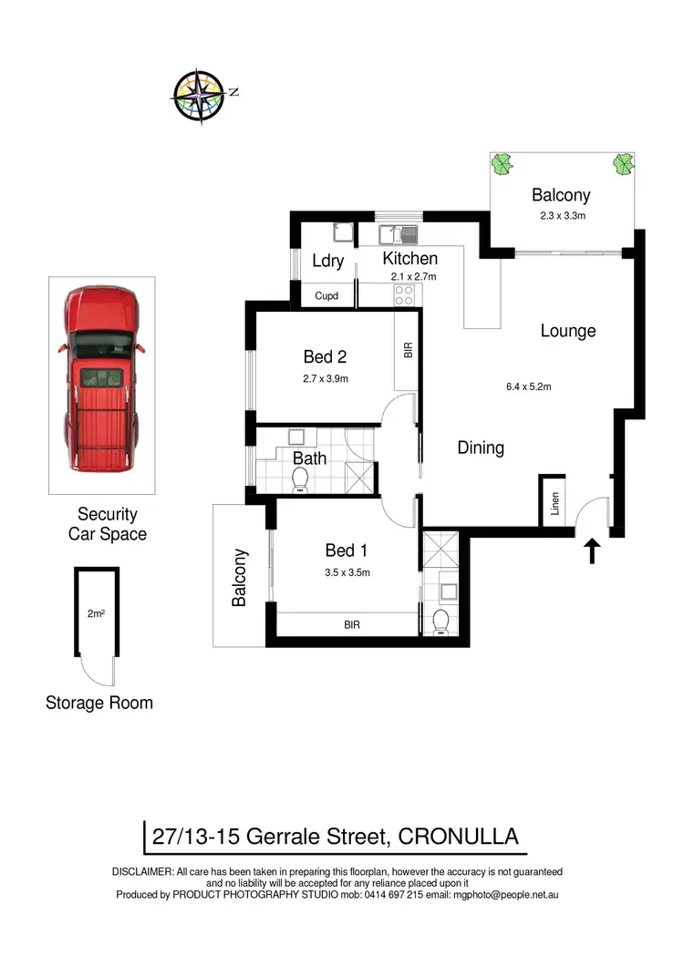 Floorplan of Homely apartment listing, 27/13-15 Gerrale Street, Cronulla NSW 2230