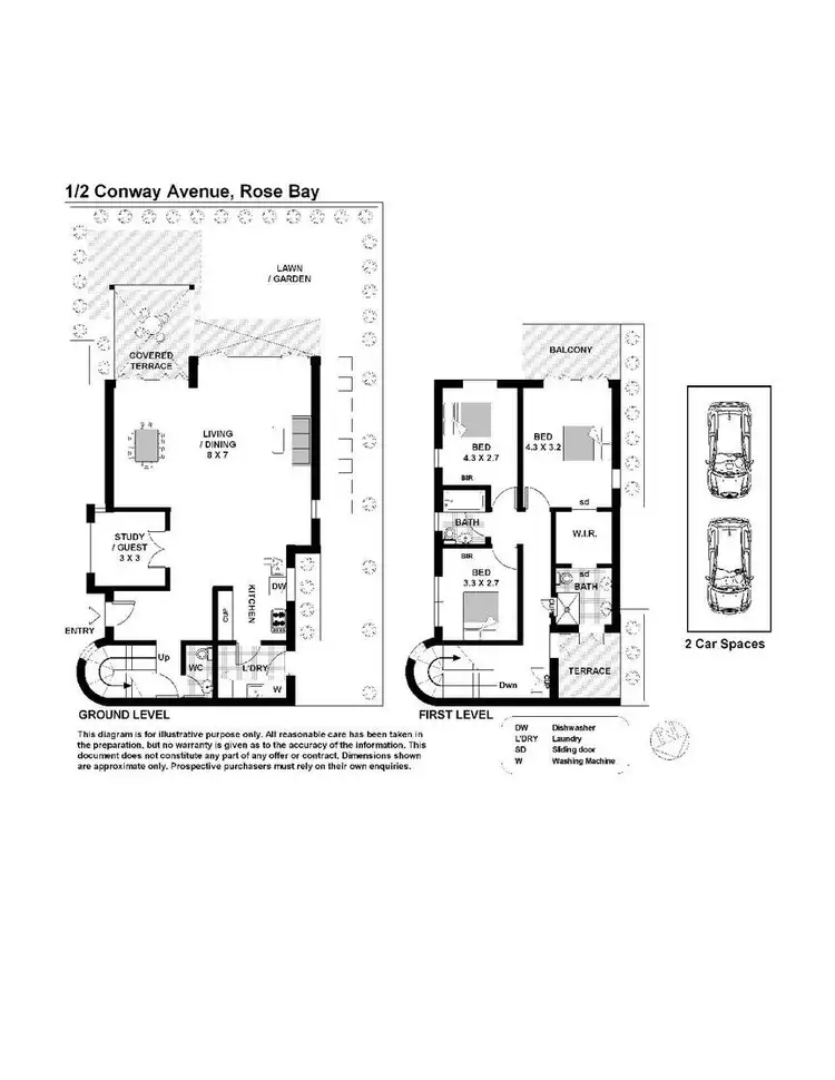 Floorplan of Homely townhouse listing, 1/2 Conway Avenue, Rose Bay NSW 2029