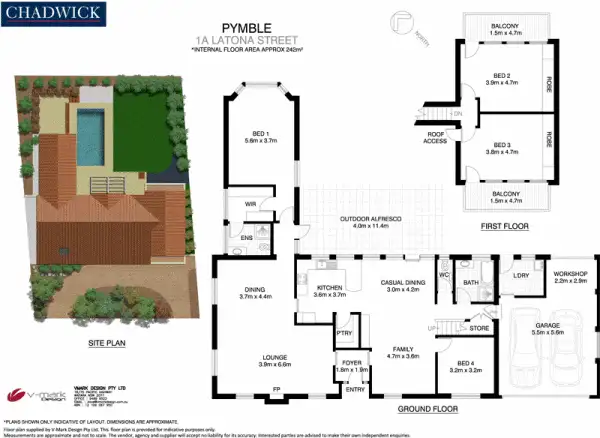 Floorplan of Homely house listing, 1A Latona Street, Pymble NSW 2073