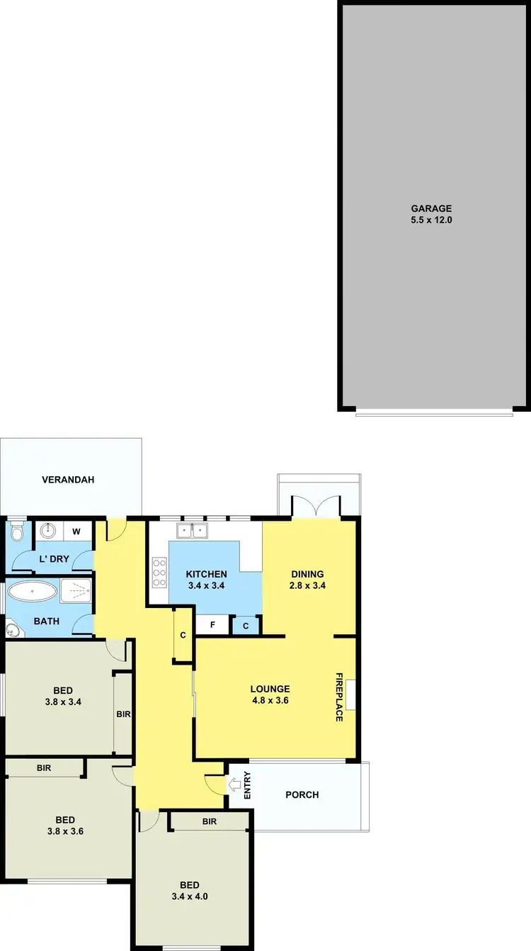 Floorplan of Homely house listing, 40 Angus Street, Hadfield VIC 3046