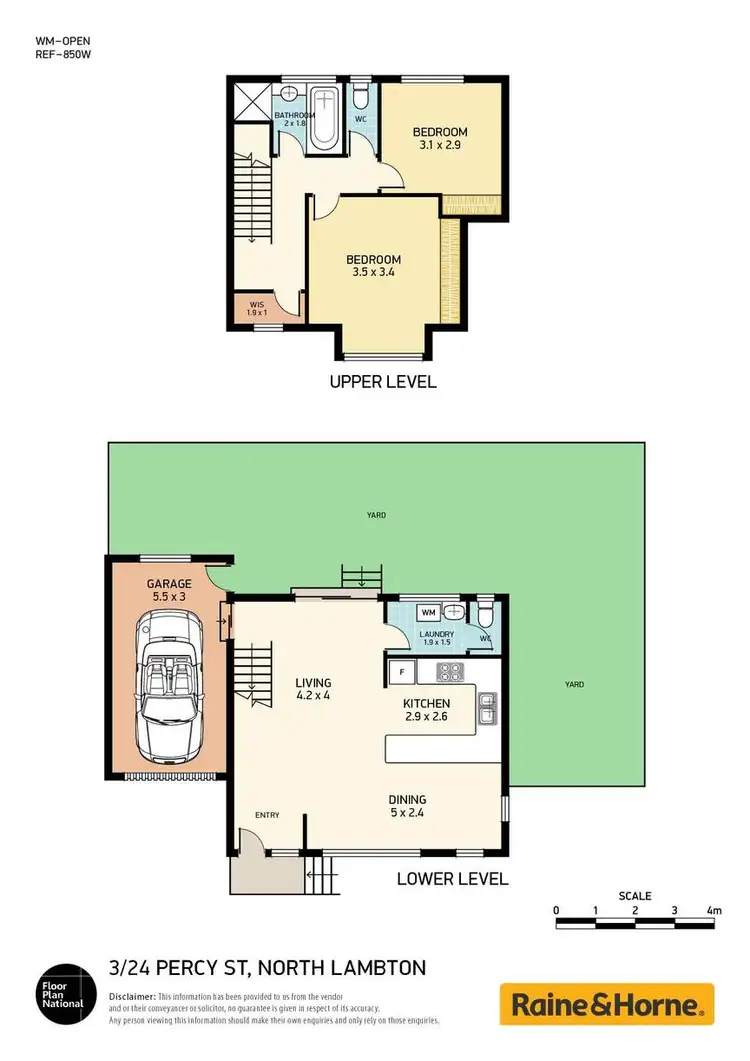 Floorplan of Homely townhouse listing, 3/24 Percy Street, North Lambton NSW 2299