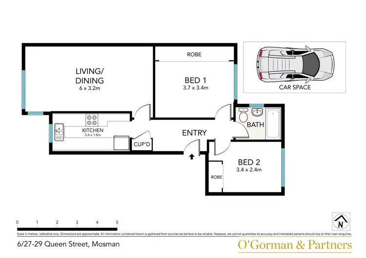 Floorplan of Homely apartment listing, 6/27 Queen Street, Mosman NSW 2088