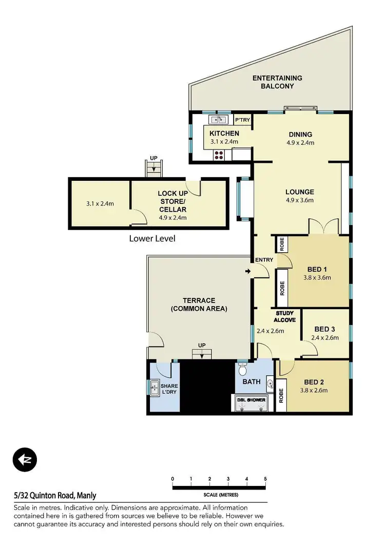 Floorplan of Homely apartment listing, 5/32 Quinton Road, Manly NSW 2095