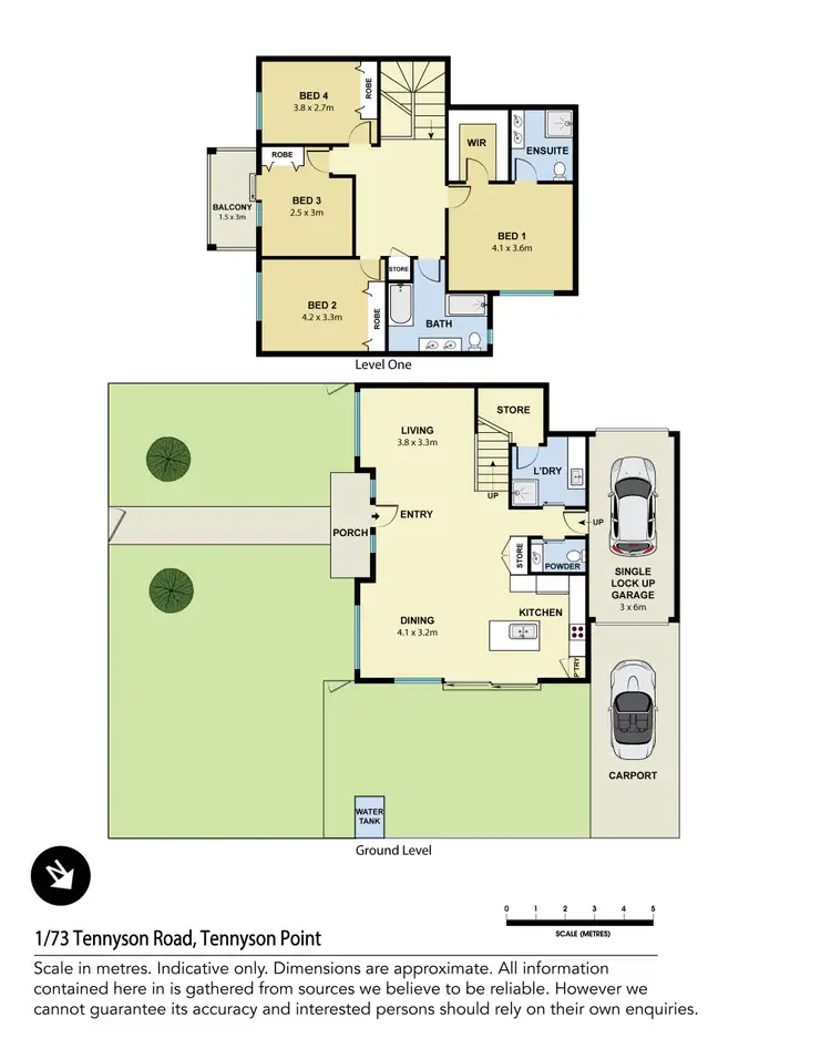 Floorplan of Homely villa listing, 1/73 Tennyson Road, Tennyson Point NSW 2111