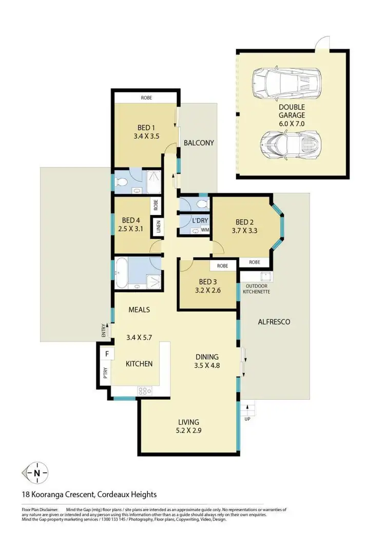Floorplan of Homely house listing, 18 Kooranga Crescent, Cordeaux Heights NSW 2526