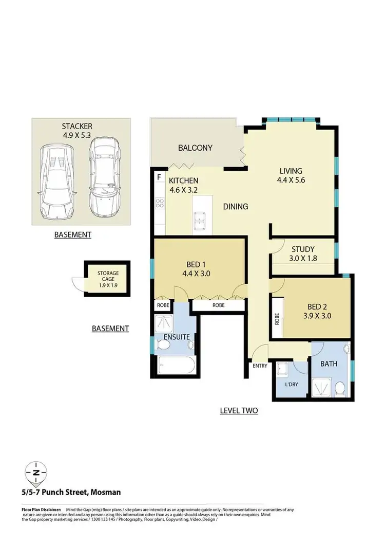 Floorplan of Homely apartment listing, 5/5-7 Punch Street, Mosman NSW 2088