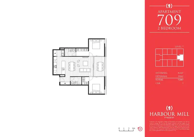 Floorplan of Homely apartment listing, 709/280 Jones Street, Pyrmont NSW 2009