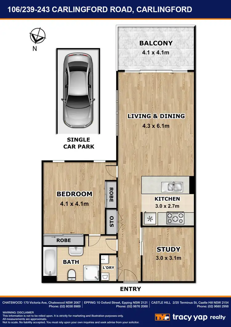 Floorplan of Homely apartment listing, 106/239-243 Carlingford Road, Carlingford NSW 2118