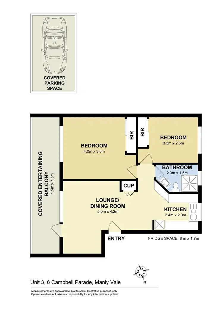 Floorplan of Homely apartment listing, 3/6 Campbell Parade, Manly Vale NSW 2093