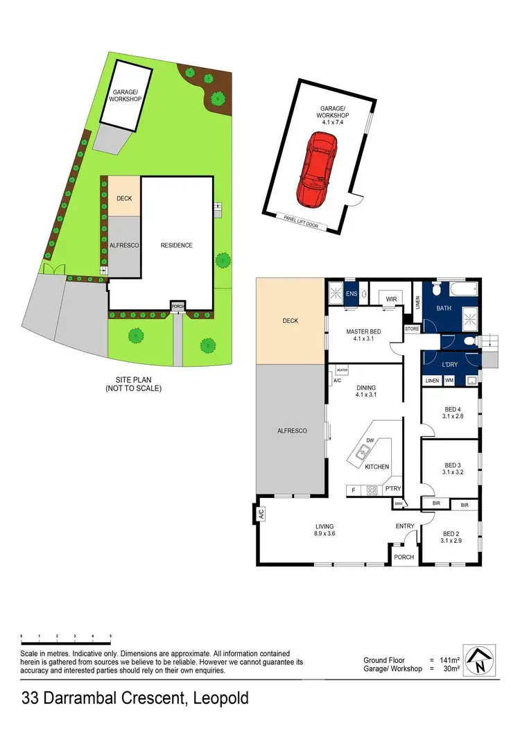 Floorplan of Homely house listing, 33 Darrambal Crescent, Leopold VIC 3224