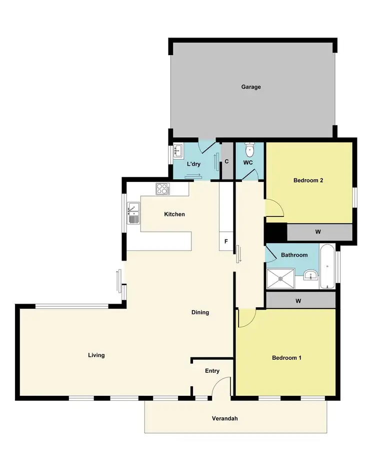Floorplan of Homely house listing, 323 Main Road, Golden Point VIC 3350