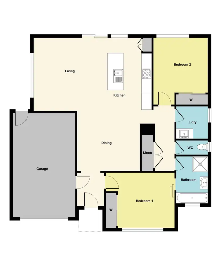 Floorplan of Homely unit listing, 2/395 Forest Street, Wendouree VIC 3355