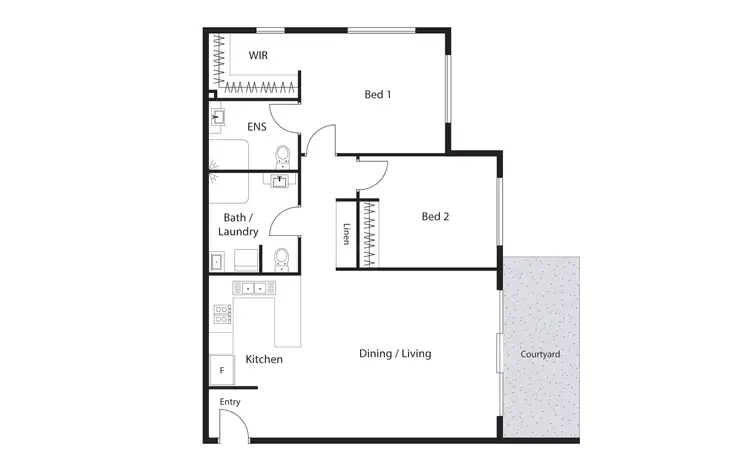 Floorplan of Homely unit listing, 49/303 Flemington Road, Franklin ACT 2913