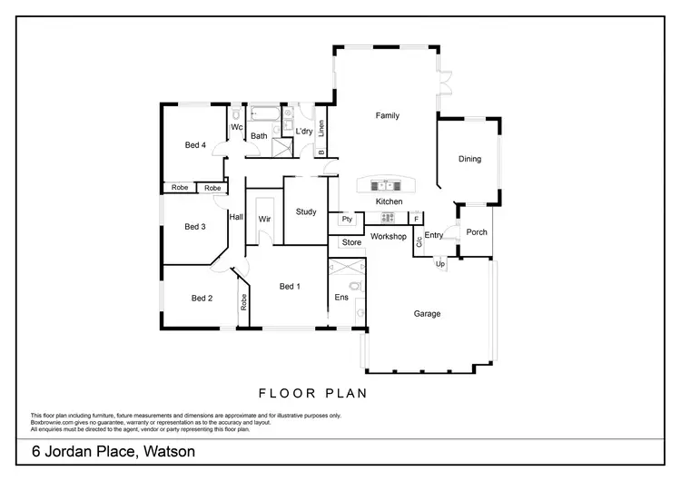 Floorplan of Homely house listing, 6 Jordan Place, Watson ACT 2602
