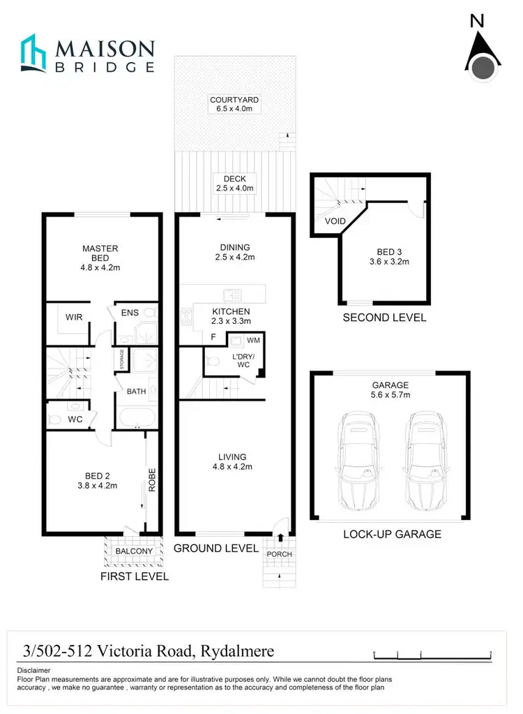 Floorplan of Homely townhouse listing, 3/502-512 Victoria Road, Rydalmere NSW 2116