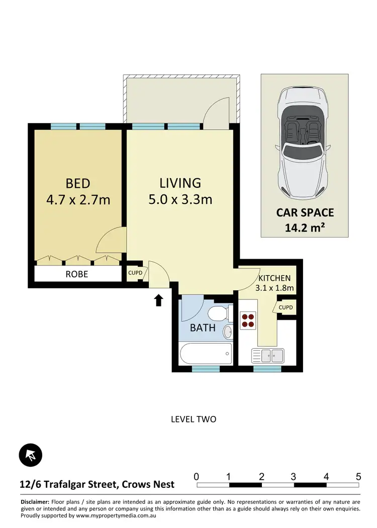 Floorplan of Homely apartment listing, 12/6 Trafalgar Street, Crows Nest NSW 2065
