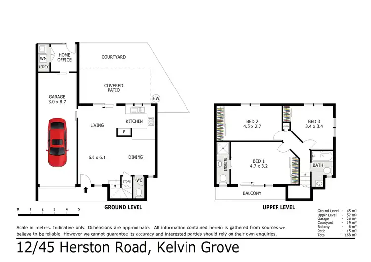 Floorplan of Homely townhouse listing, 12/45 Herston Road, Kelvin Grove QLD 4059