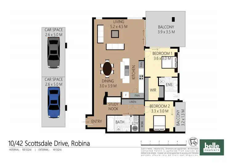 Floorplan of Homely unit listing, 10/42 Scottsdale Drive, Robina QLD 4226