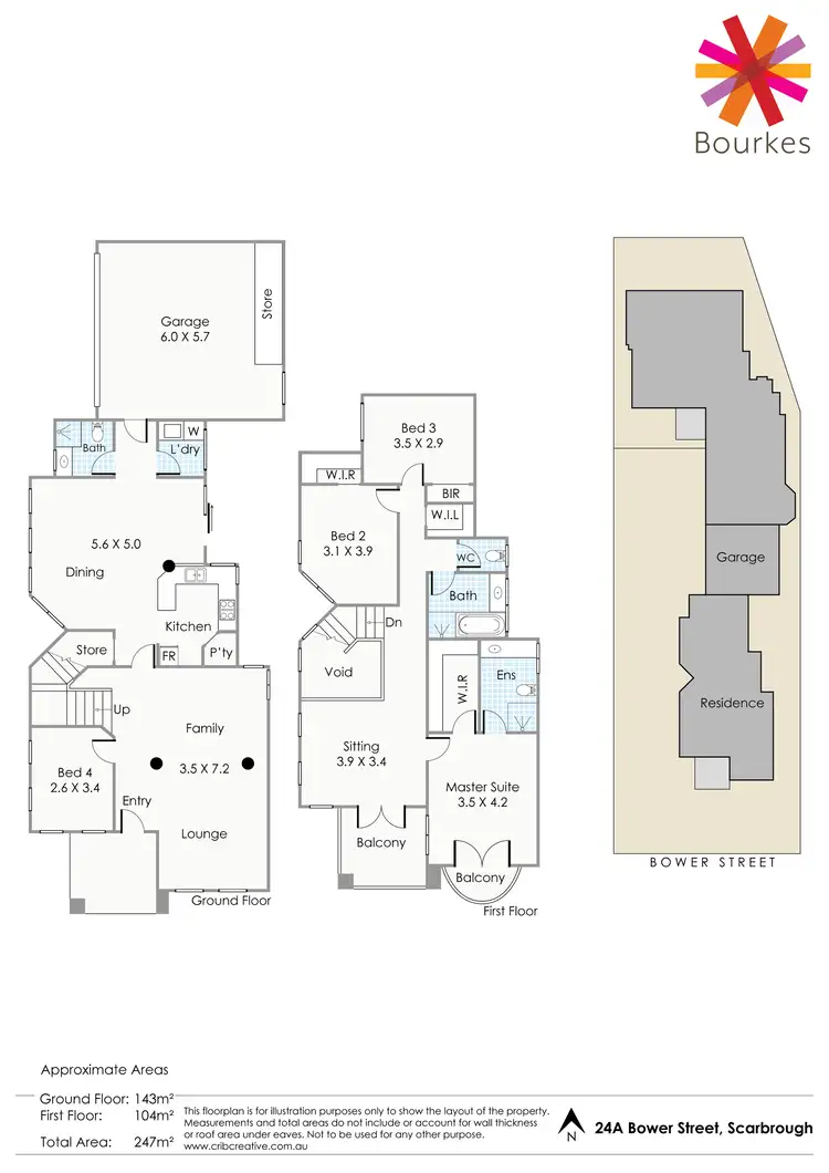 Floorplan of Homely house listing, 24a Bower Street, Scarborough WA 6019