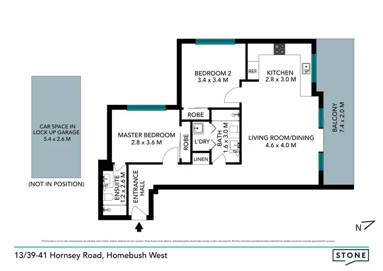 Floorplan of Homely apartment listing, 13/39 Hornsey Road, Homebush West NSW 2140