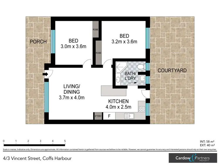 Floorplan of Homely unit listing, 4/3 Vincent Street, Coffs Harbour NSW 2450