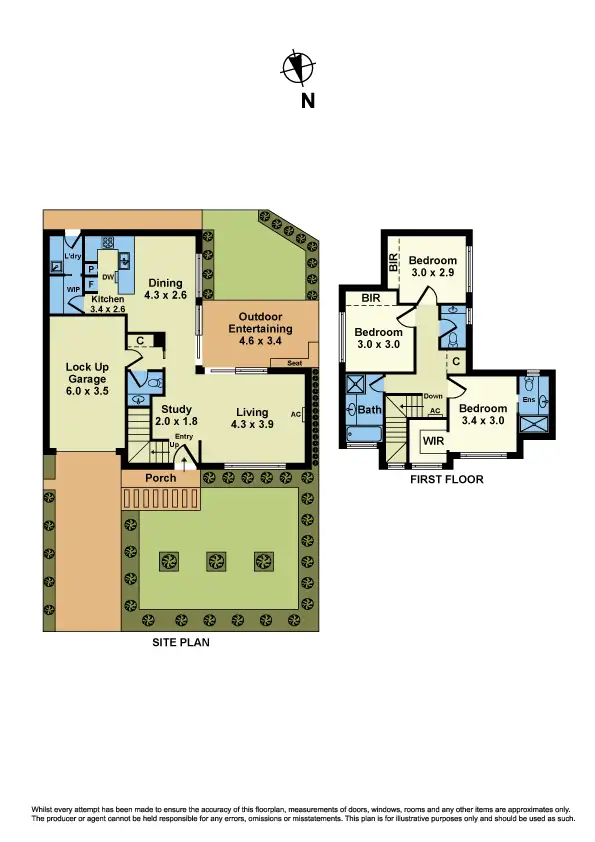 Floorplan of Homely townhouse listing, 1/15 Cypress Avenue, Brooklyn VIC 3012