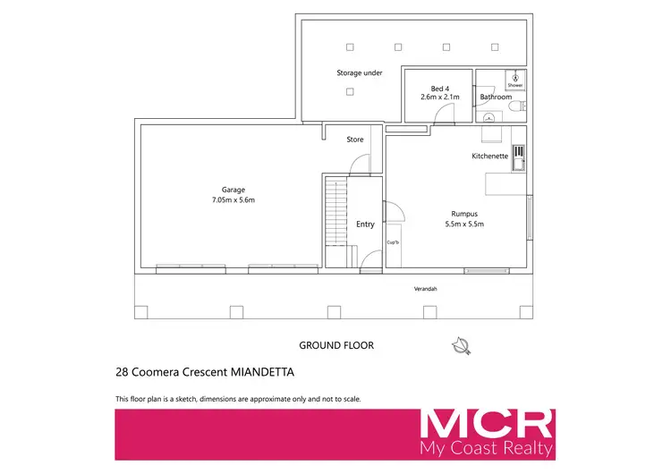 Floorplan of Homely house listing, 28 Coomera Crescent, Miandetta TAS 7310