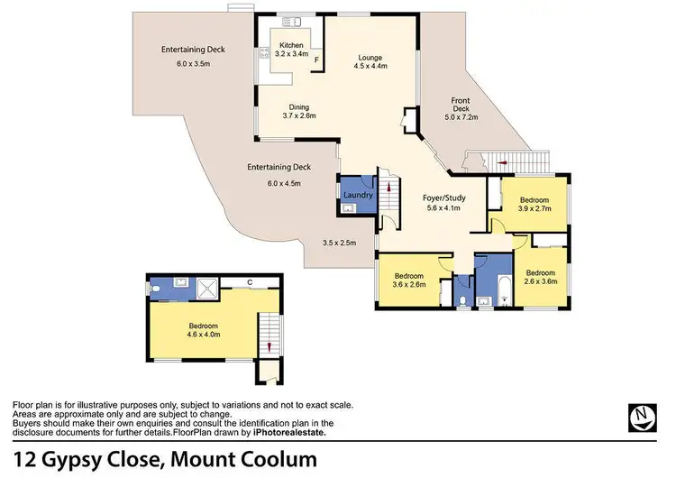 Floorplan of Homely house listing, 12 Gypsy Close, Mount Coolum QLD 4573