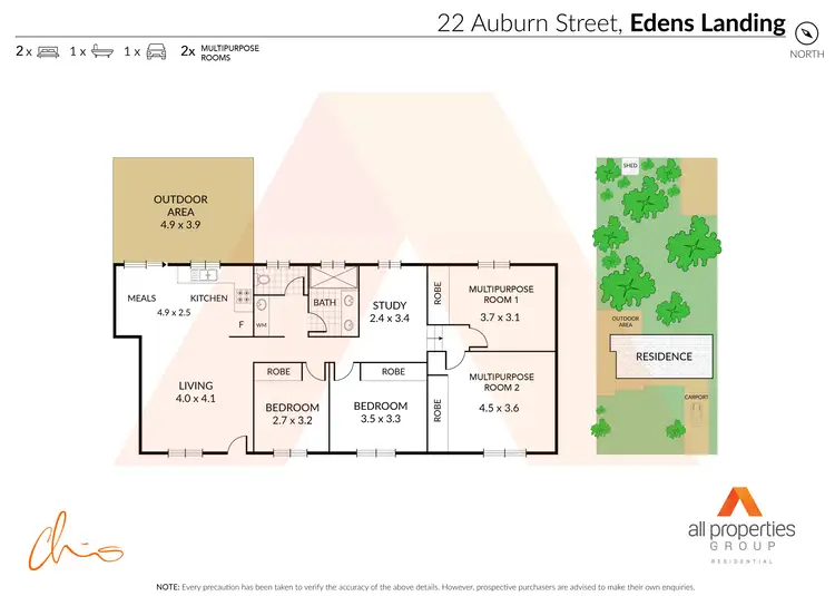 Floorplan of Homely house listing, 22 Auburn Street, Edens Landing QLD 4207