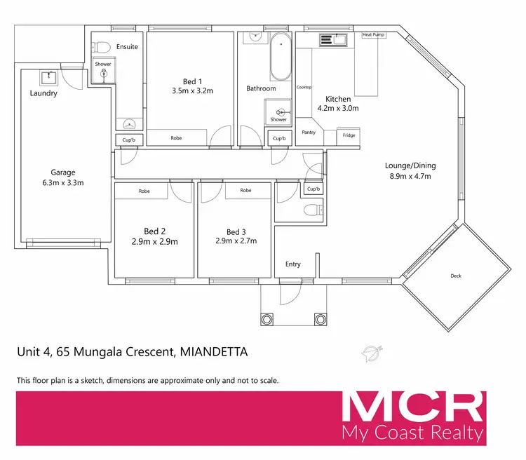 Floorplan of Homely unit listing, 4/65 Mungala Crescent, Miandetta TAS 7310