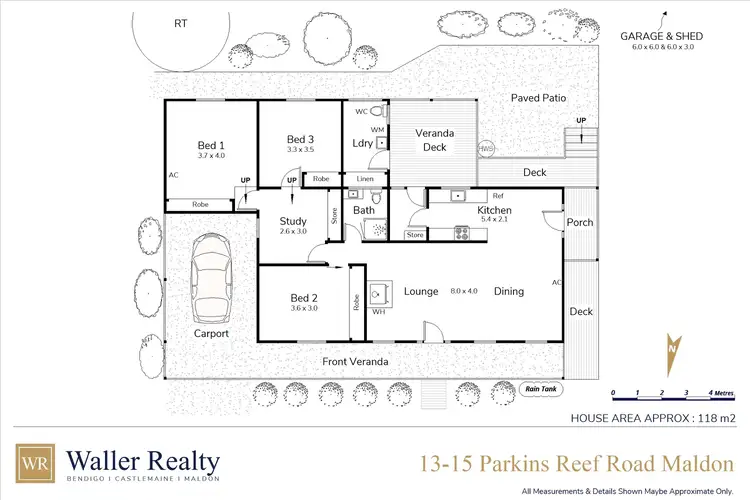 Floorplan of Homely house listing, 13-15 Parkins Reef Road, Maldon VIC 3463