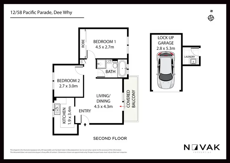 Floorplan of Homely apartment listing, 12/58 Pacific Parade, Dee Why NSW 2099