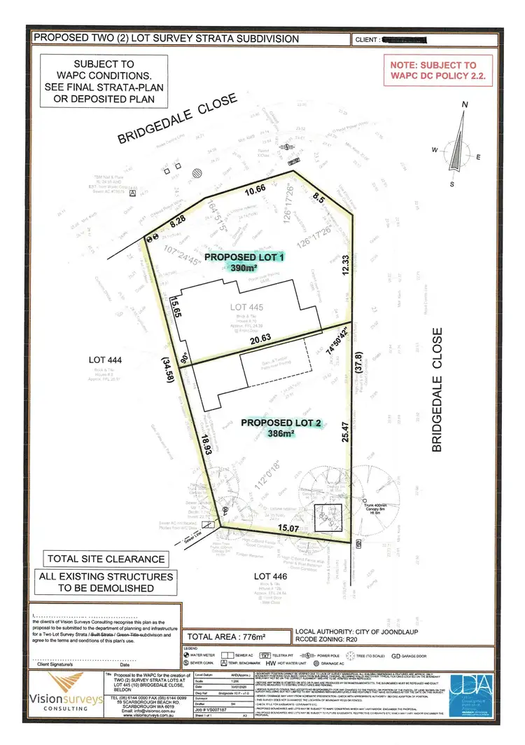 Floorplan of Homely land listing, LOT 1 & 2, 10 Bridgedale Close, Beldon WA 6027
